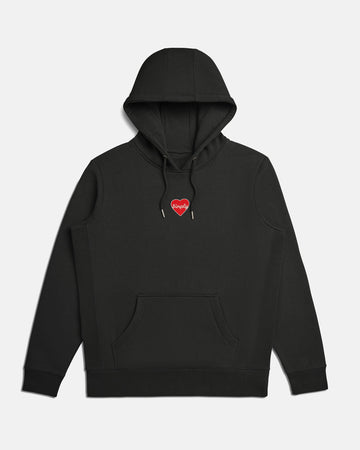 Heart Icon Hoodie in Black