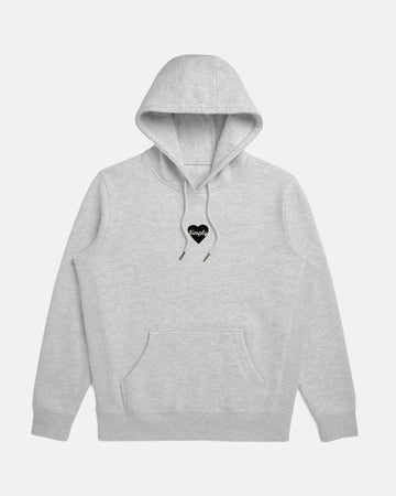 Heart Icon Hoodie in Heather Gray